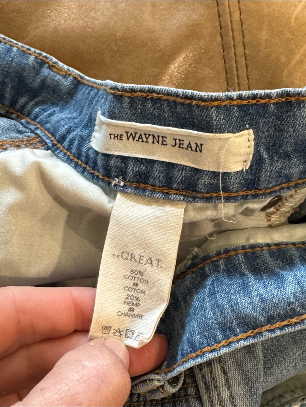 THE GREAT. Wayne Jean Straight Leg High-Rise Jeans 27 LONG - Picture 8 of 11
